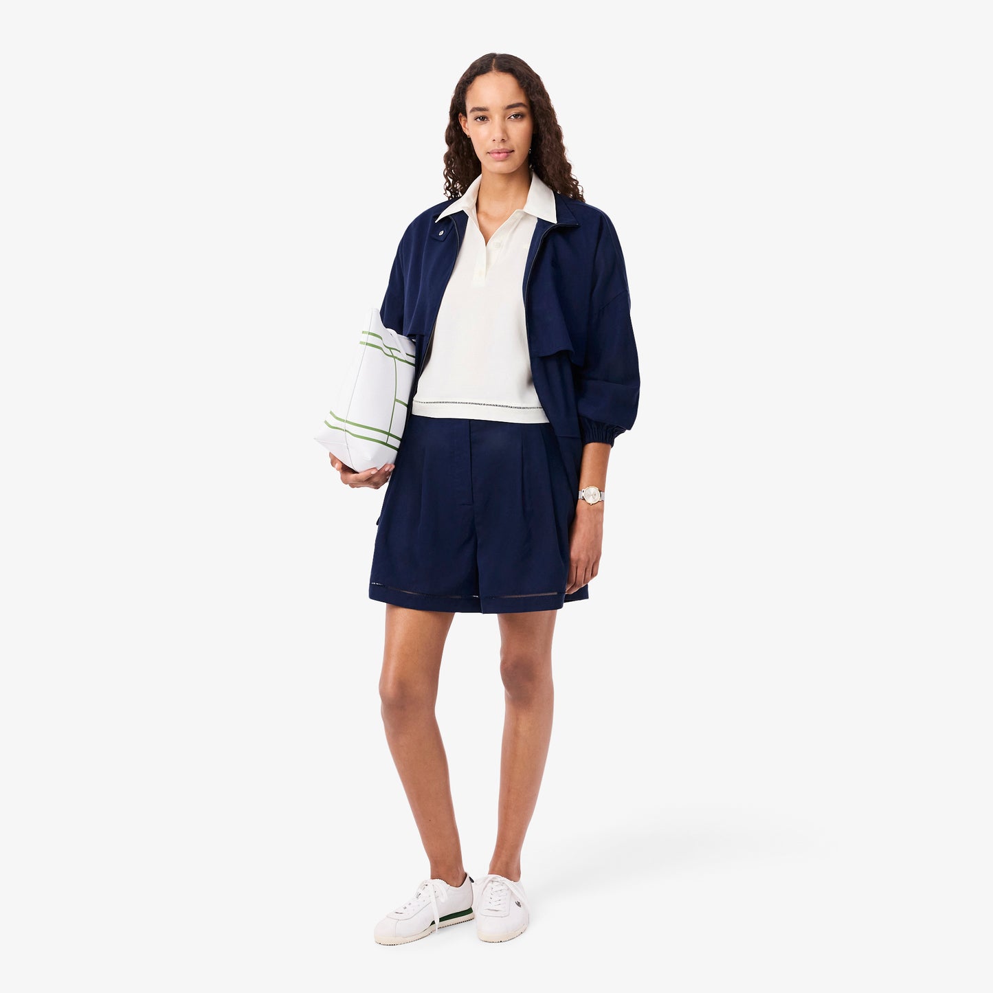 Lacoste Oversize Fit Kadın Beyaz Polo