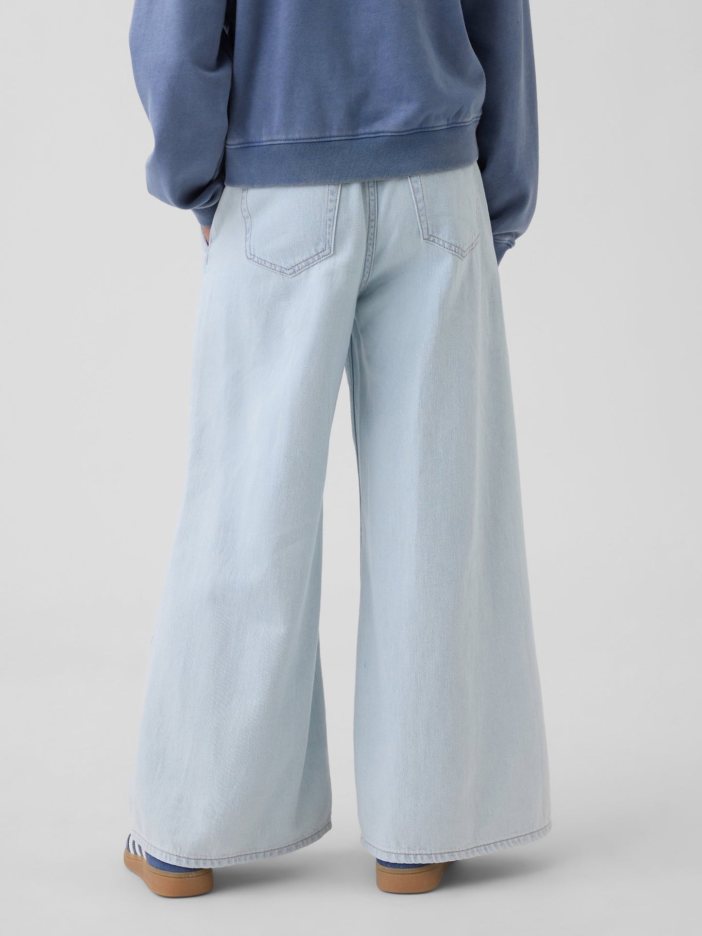 Açık Mavi Kids Low Rise Baggy Jean Pantolon