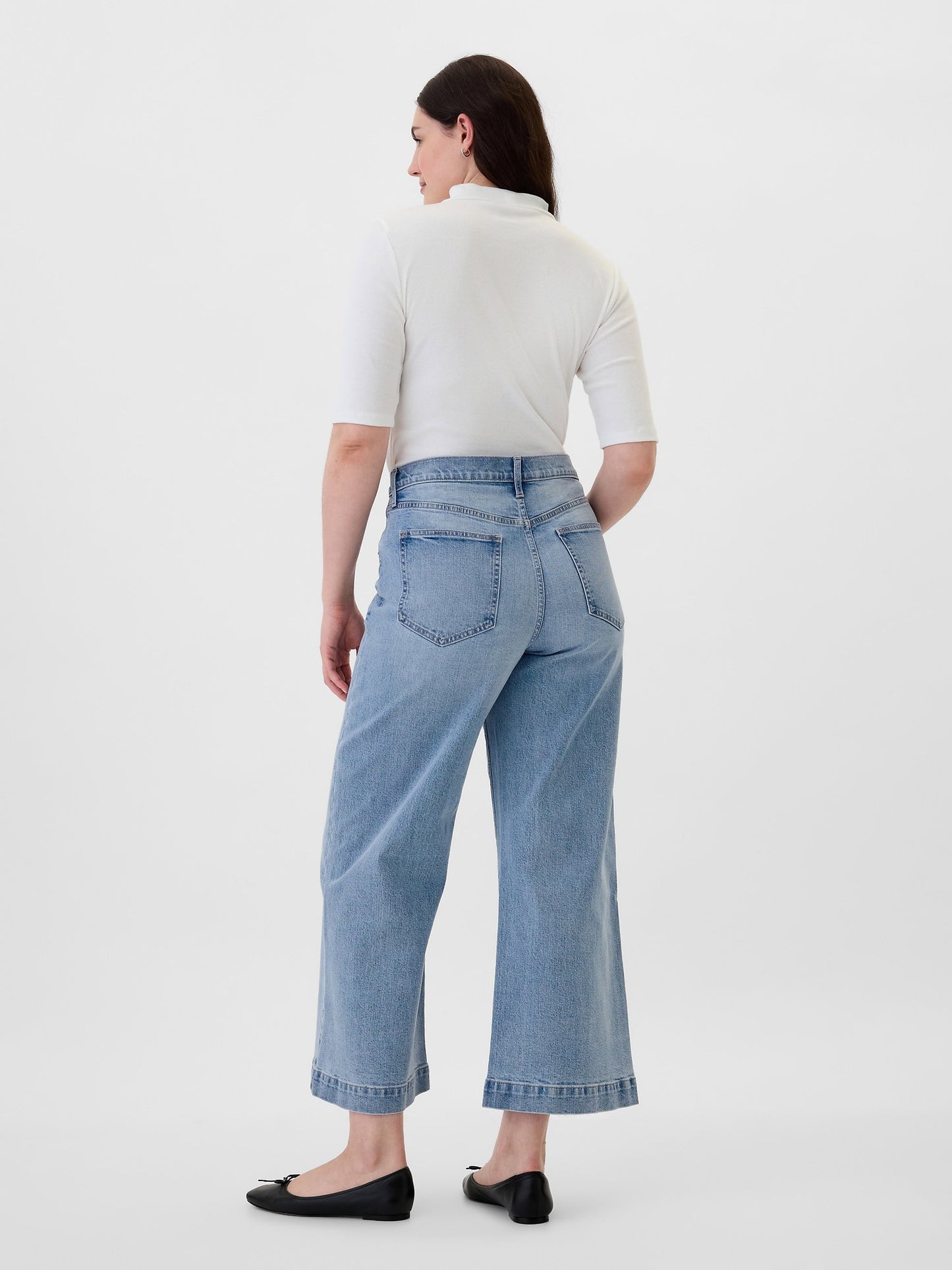 Mavi High Rise Wide-leg Crop Jean Pantolon