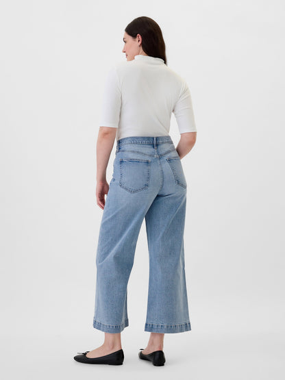 Mavi High Rise Wide-leg Crop Jean Pantolon