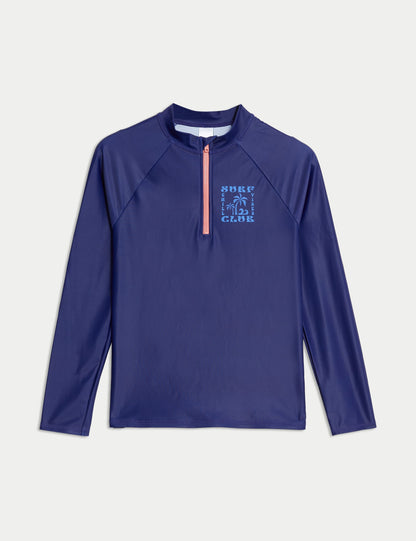 Fermuarlı Uzun Kollu T-shirt