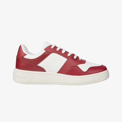 Tommy Hilfiger Jeans Cupsole Leather Kadın Kırmızı Spor Ayakkabı
