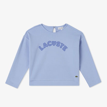 Lacoste Çocuk Uzun Kollu Bisiklet Yaka Baskılı Mavi T-shirt