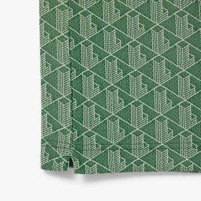 Lacoste Classic Fit Monogram Erkek Yeşil Polo