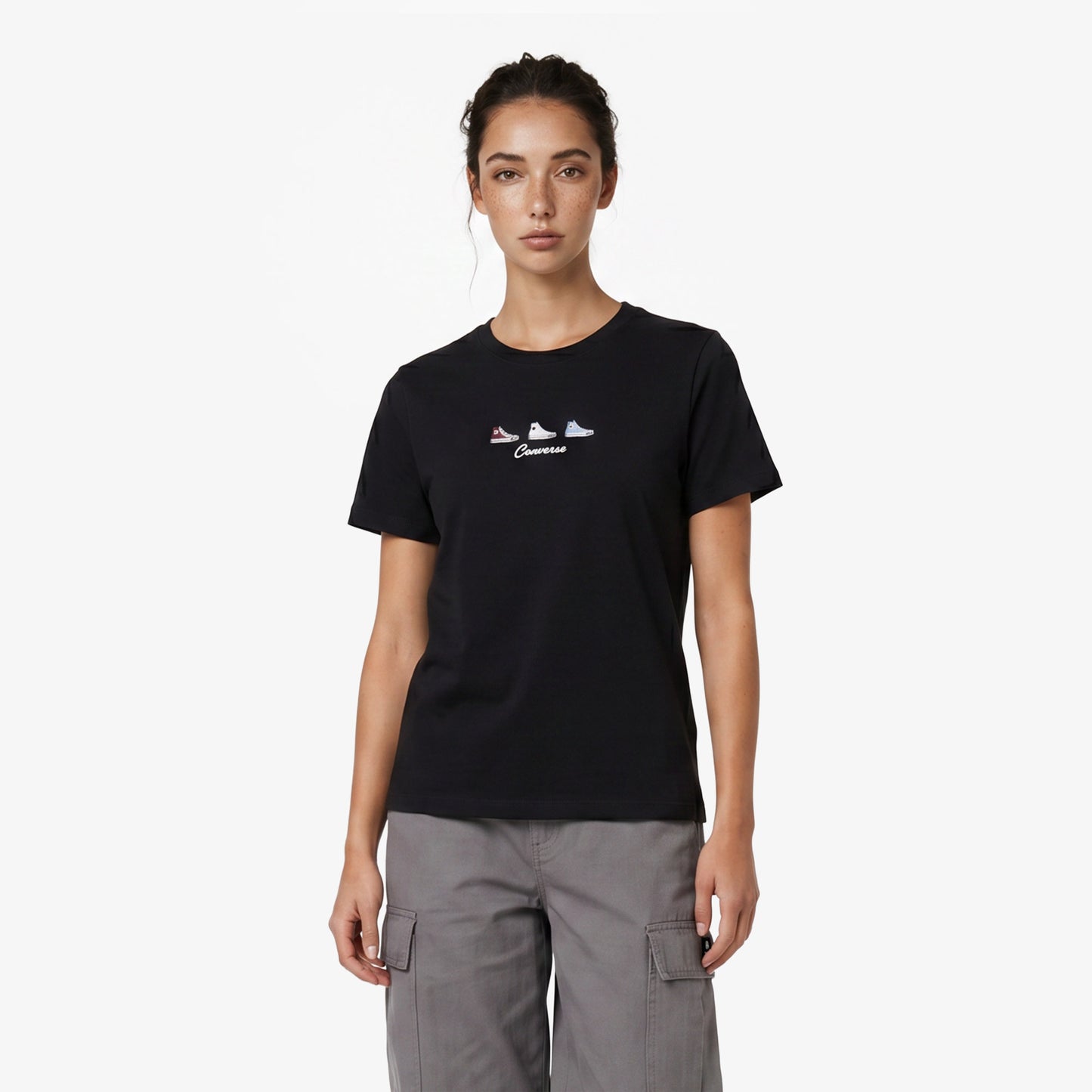 Converse Regular Fit Kadın Siyah T-shirt