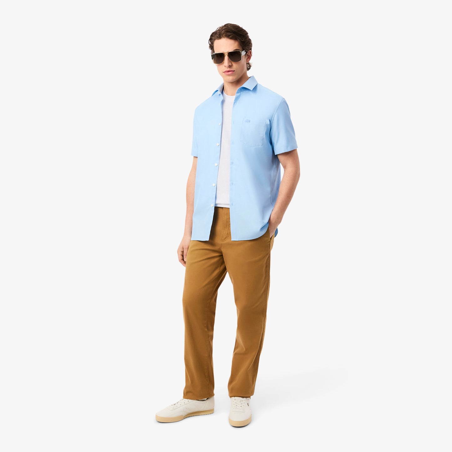 Lacoste Heavy Fit Printed Erkek Beyaz T-shirt