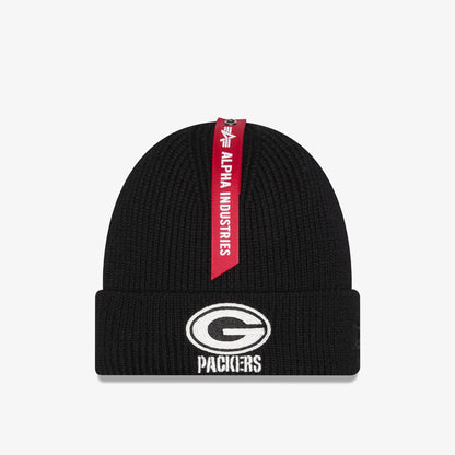 Alpha Industries X New Era Green Bay Packers Short Cuff Unisex Siyah Bere