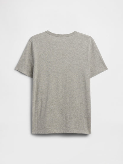 Gri Disney Mickey Mouse Logo T-shirt