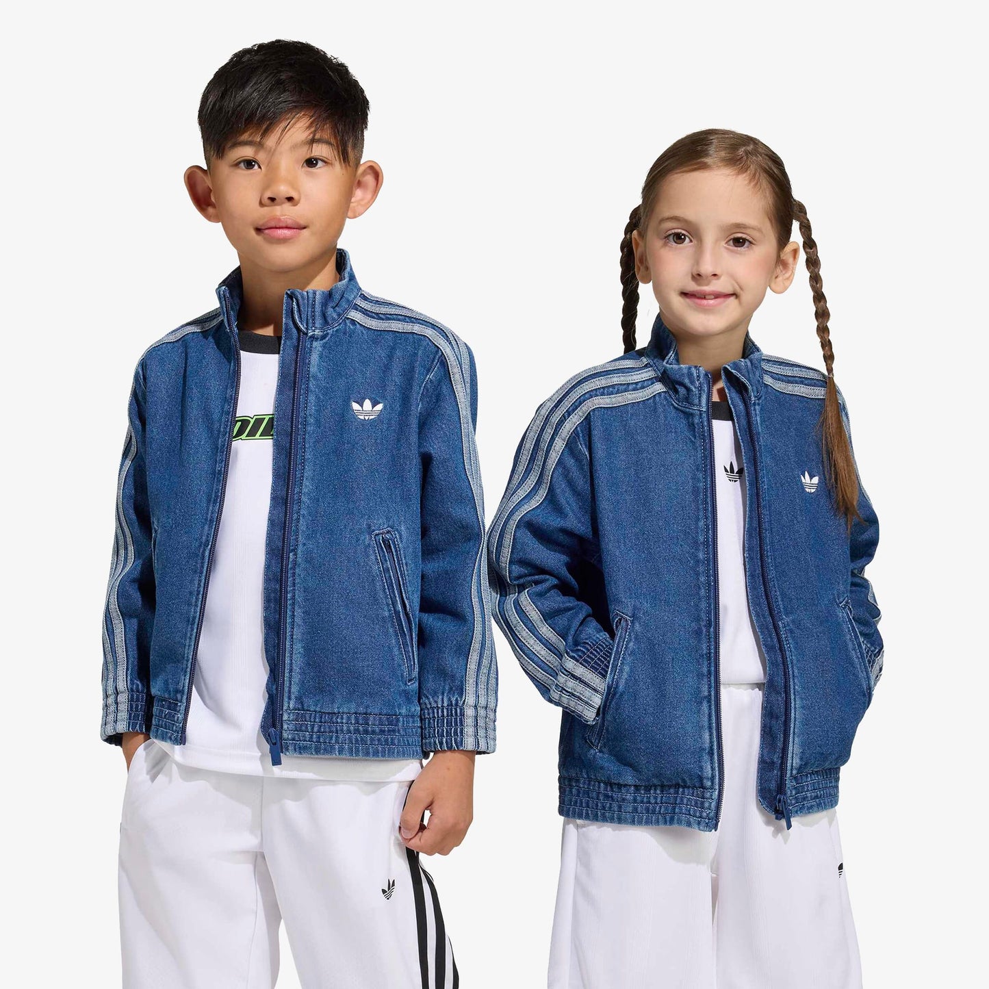 Adidas Firebird Denim Çocuk Mavi Ceket