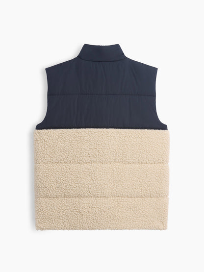 Lacivert Relaxed Sherpa Şişme Puffer Yelek