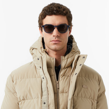 Lacoste Erkek Kapüşonlu Bej Mont
