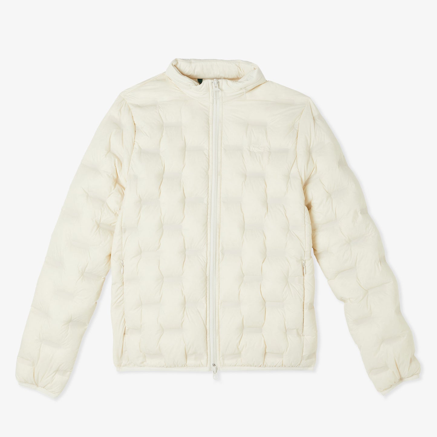 Lacoste Kadın Regular Fit Kapüşonlu Kapitone Beyaz Mont