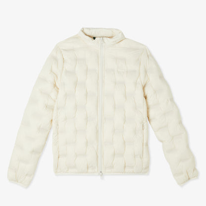 Lacoste Kadın Regular Fit Kapüşonlu Kapitone Beyaz Mont