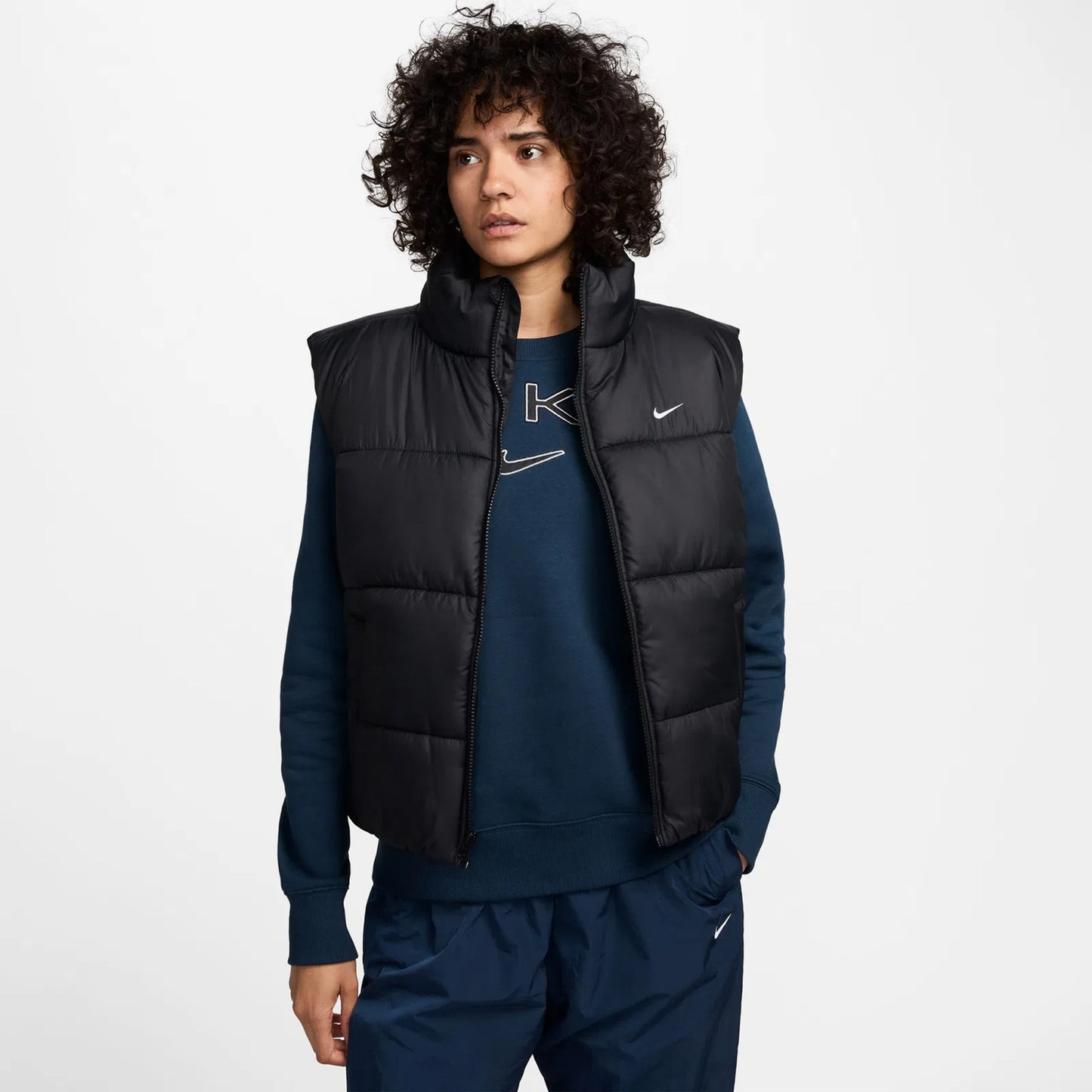 Nike Sportswear Classic Therma Puff Kadın Siyah Yelek