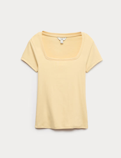 Pamuk Karışımlı Kısa Kollu T-shirt
