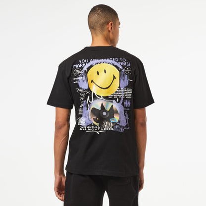 Market Smiley Afterhours Erkek Siyah T-shirt