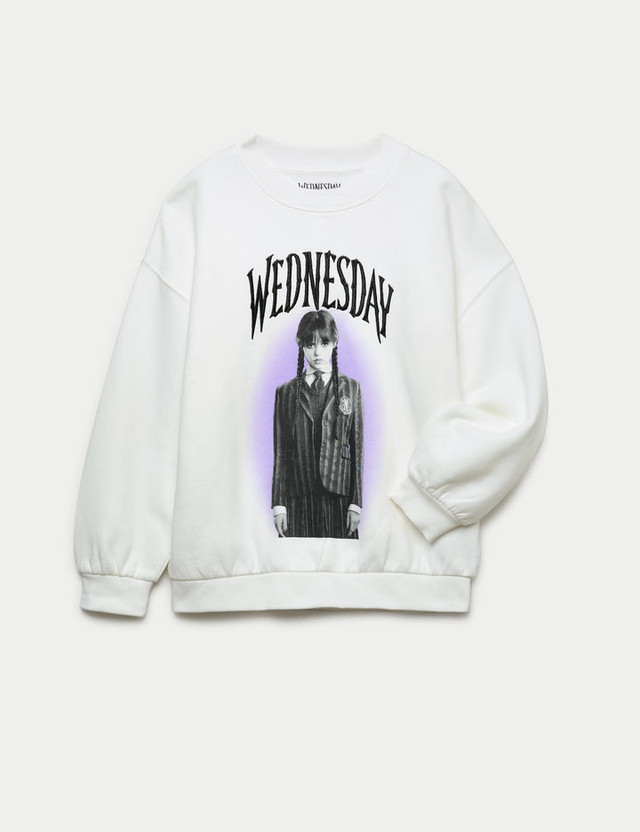 Wednesday Baskılı Sweatshirt (6-16 Yaş)