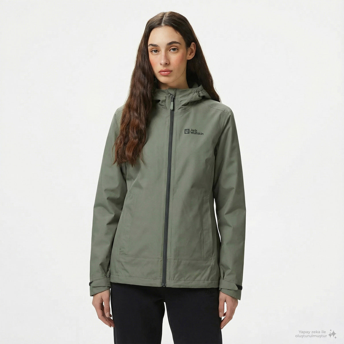 Jack Wolfskin Moonrise 3-in-1 Yeşil Kadın Ceket