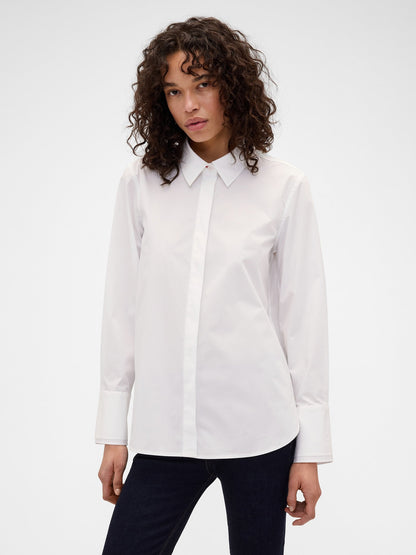 Beyaz Gap × Victoria Beckham Relaxed Poplin Gömlek