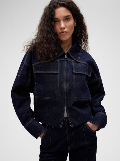 Koyu Mavi Gapstudio Iki Cepli Denim Ceket