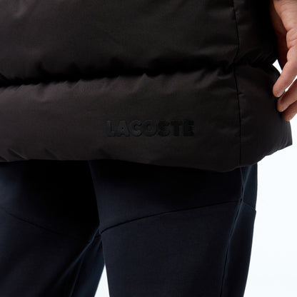 Lacoste Erkek Kapüşonlu Siyah Şişme Mont