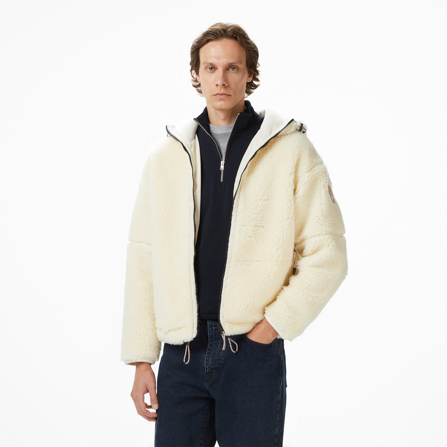 Napapijri T-tires Fzh Erkek Krem Polar Ceket