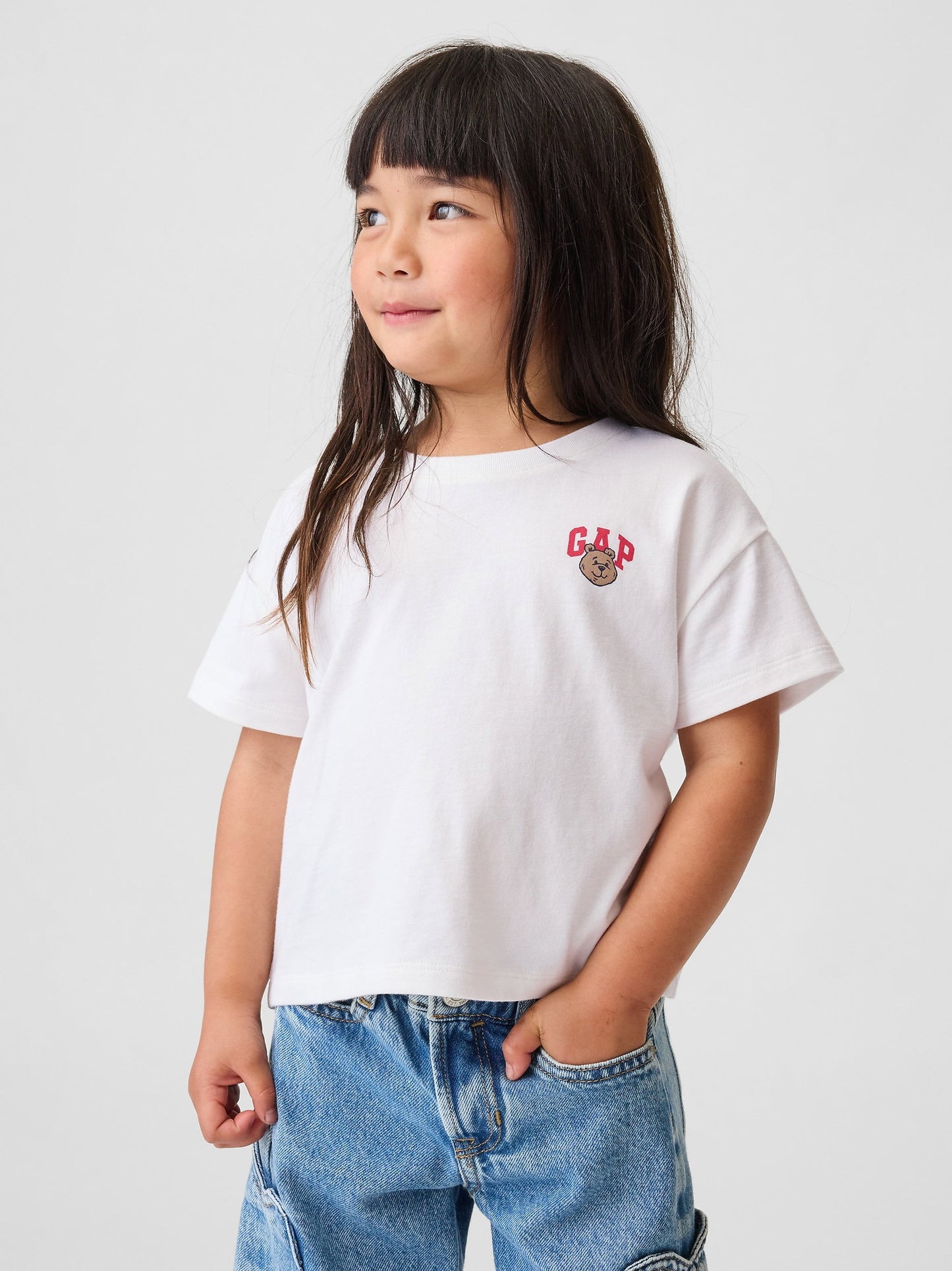 Beyaz Brannan Bear Gap Logo T-shirt