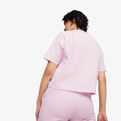 Puma Essentials Cropped Logo Kadın Pembe T-shirt