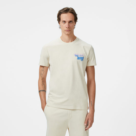 Tommy Hilfiger Back Logo Erkek Bej T-shirt