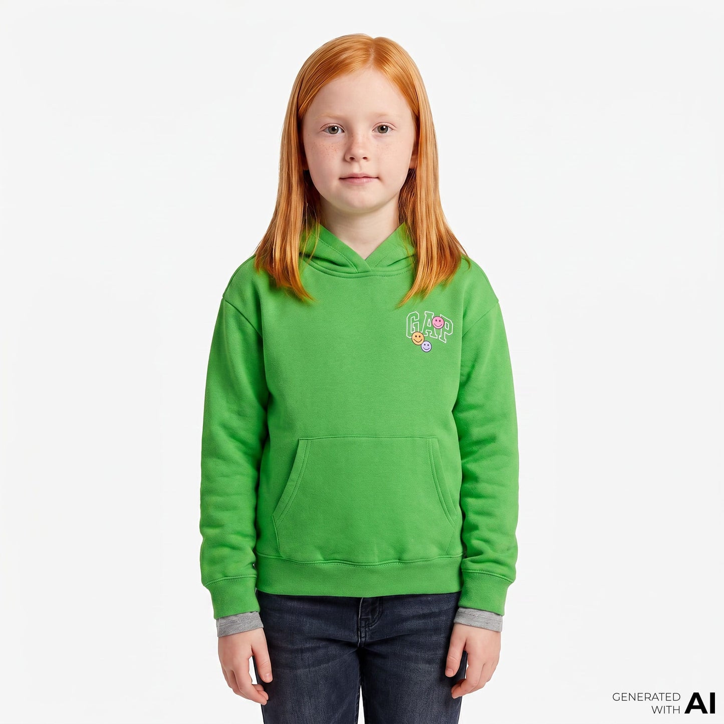Gap Logo Pull On Çocuk Yeşil Sweatshirt