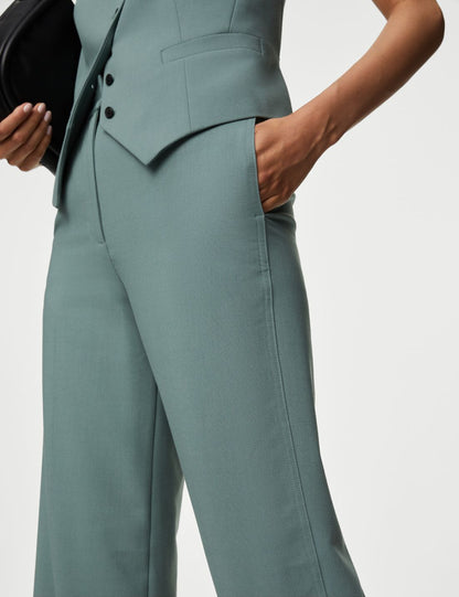 Yüksek Bel Wide Leg Pantolon