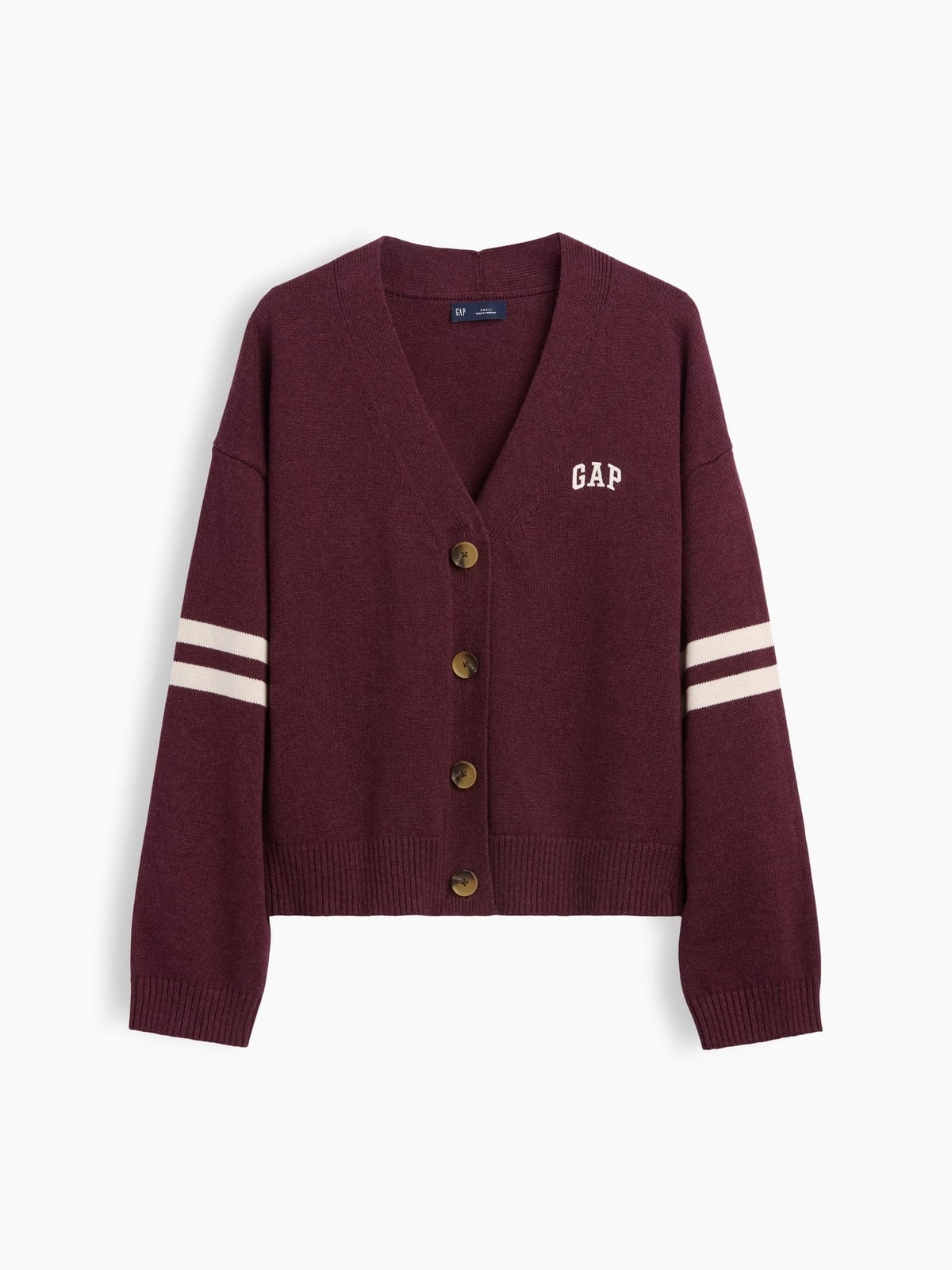 Mor 100% Pamuk Oversized Gap Logo Triko Hırka