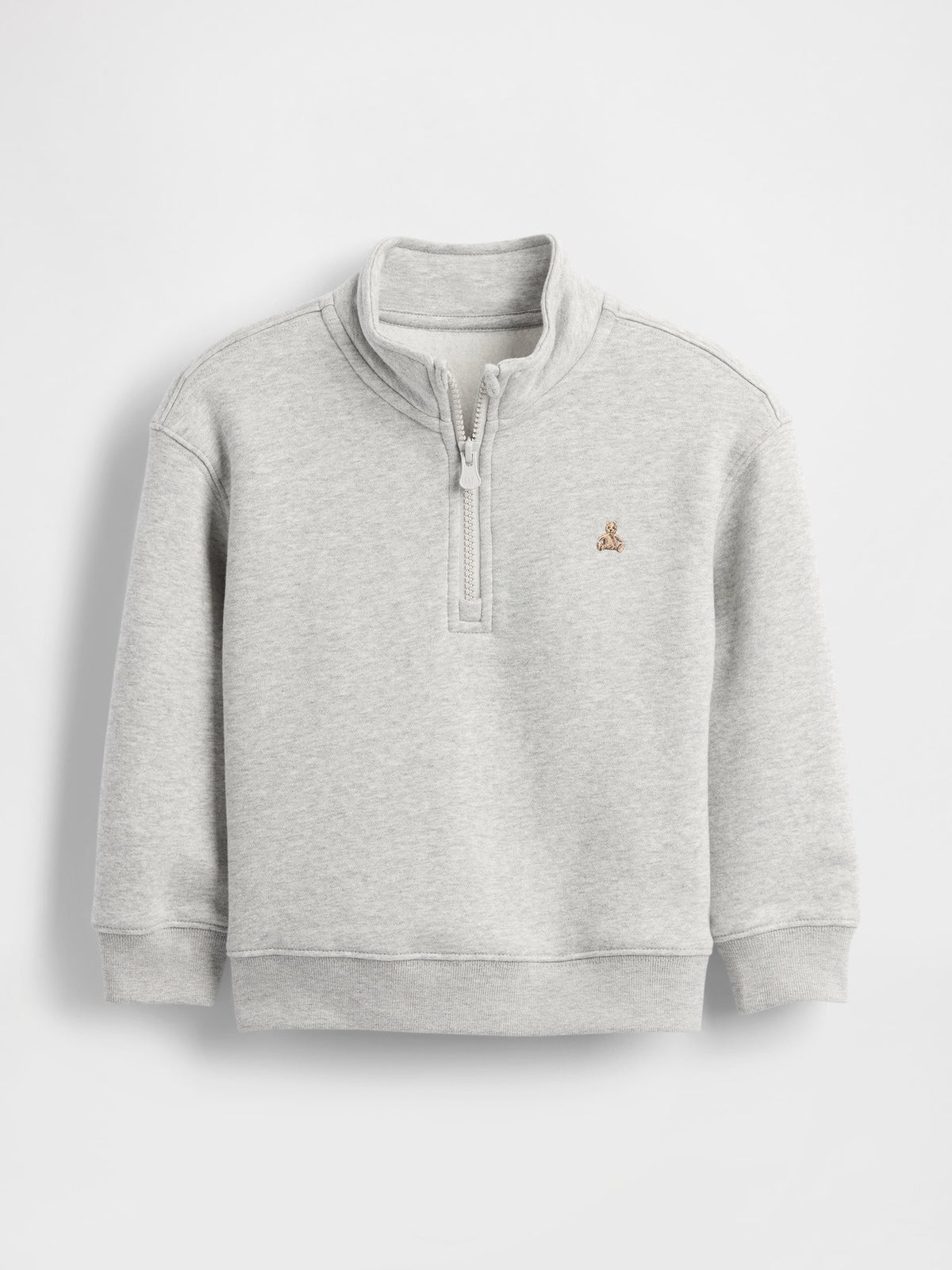 Gri Vintagesoft Yarım Fermuarlı Sweatshirt