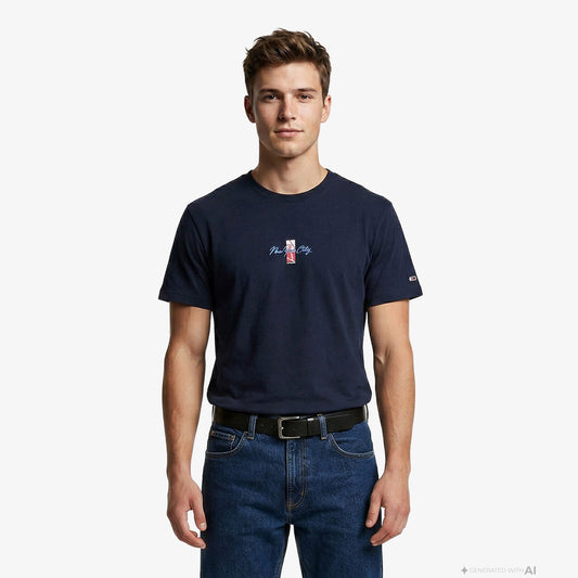 Tommy Hilfiger Signature Erkek Lacivert T-shirt