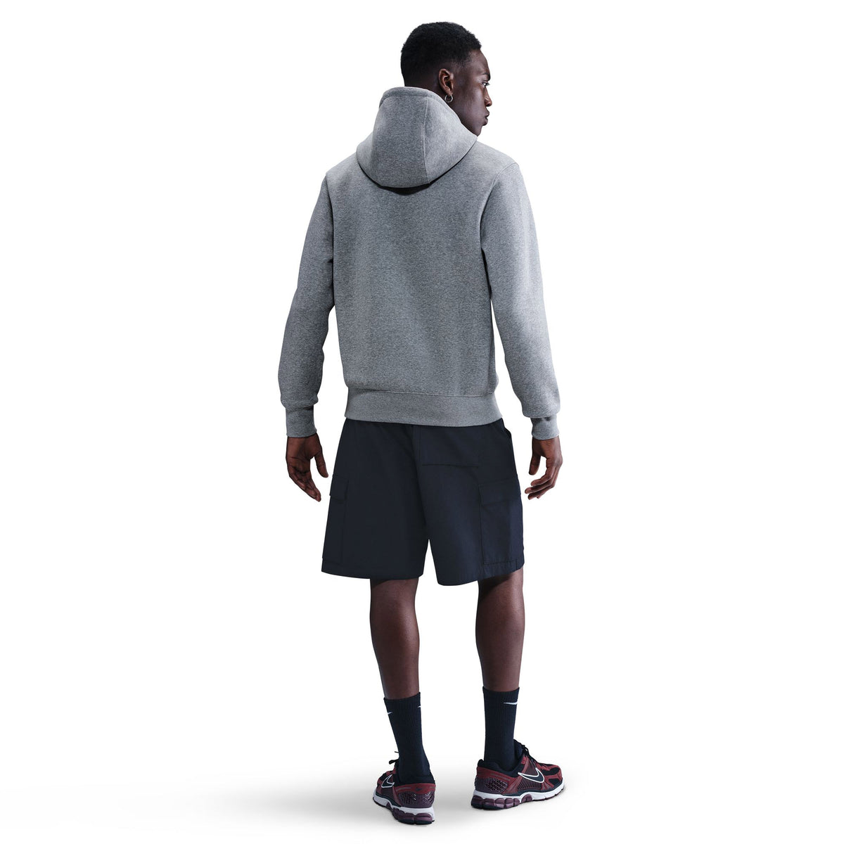 Nike Club Gfx Erkek Gri Hoodie