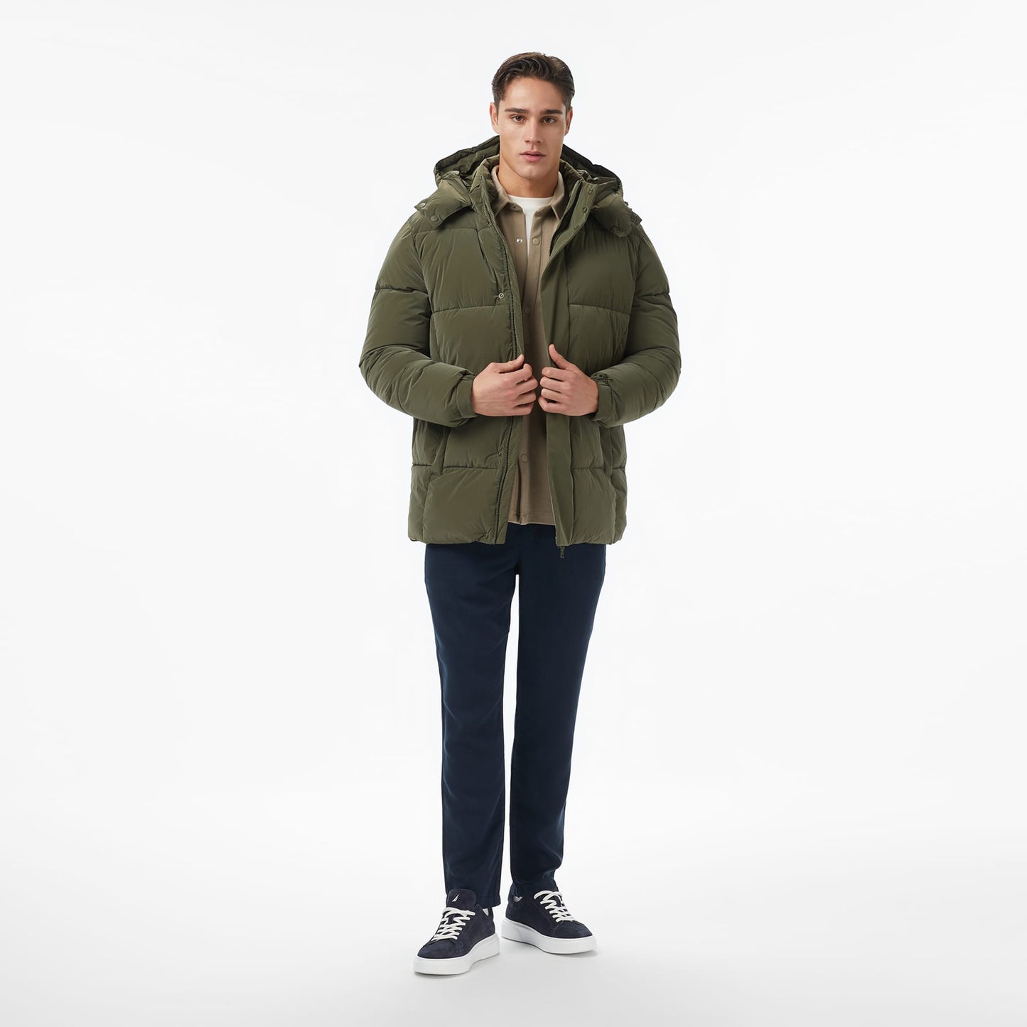 Nautica Erkek Yeşil Regular Fit Mont