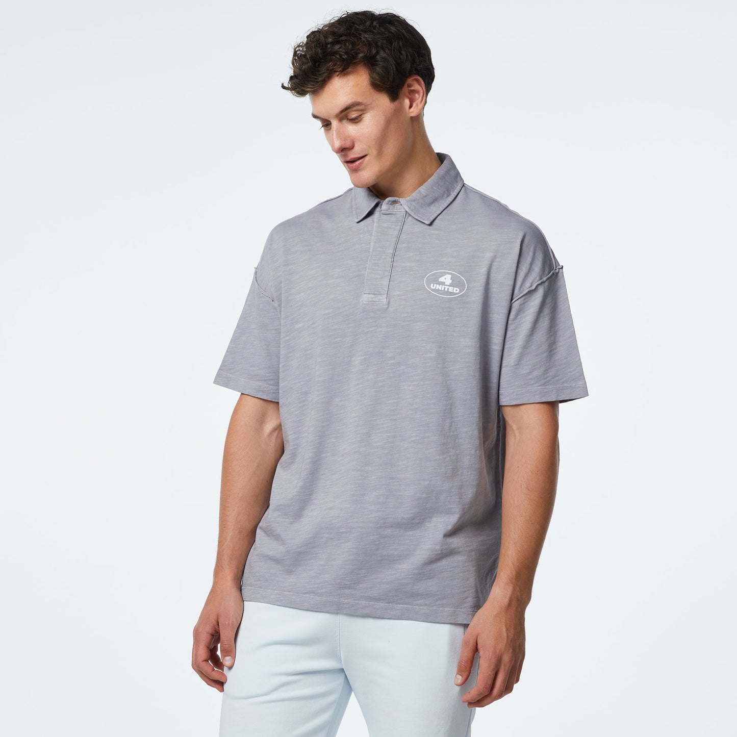United4 Classic Erkek Gri Polo
