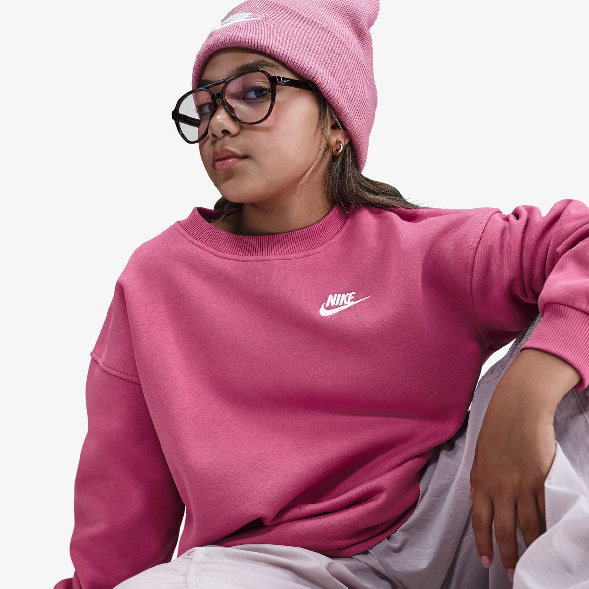 Nike Sportswear Club Fleece Çocuk Pembe Sweatshirt