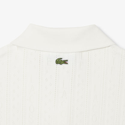 Lacoste L.12.d Kadın Slim Fit Organik Pamuk Beyaz Polo