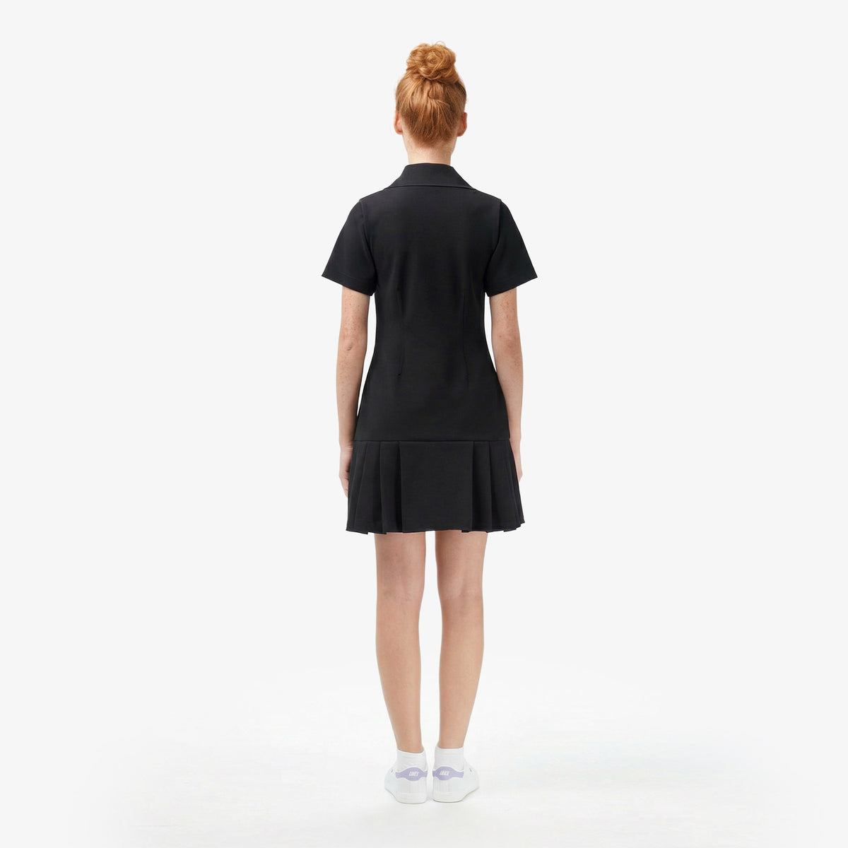 Lacoste Kadın Classic Fit Kısa Kollu Polo Yaka Siyah Elbise
