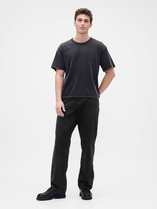 Siyah Relaxed Straight Jean Pantolon