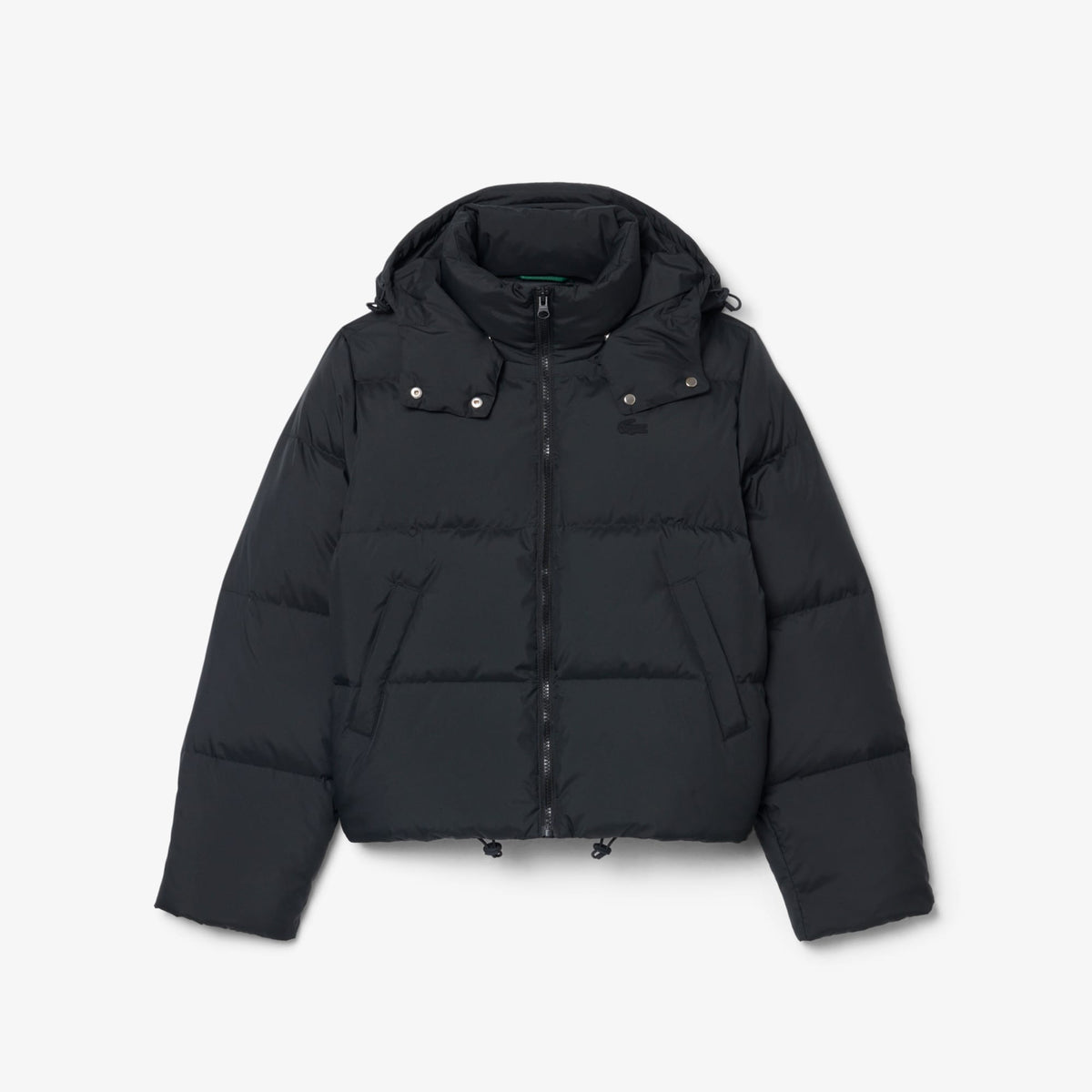Lacoste Kadın Regular Fit Kapüşonlu Siyah Şişme Mont