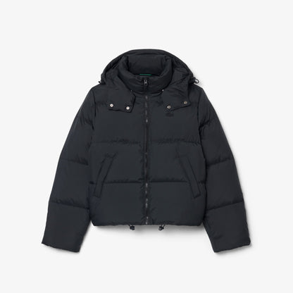Lacoste Kadın Regular Fit Kapüşonlu Siyah Şişme Mont