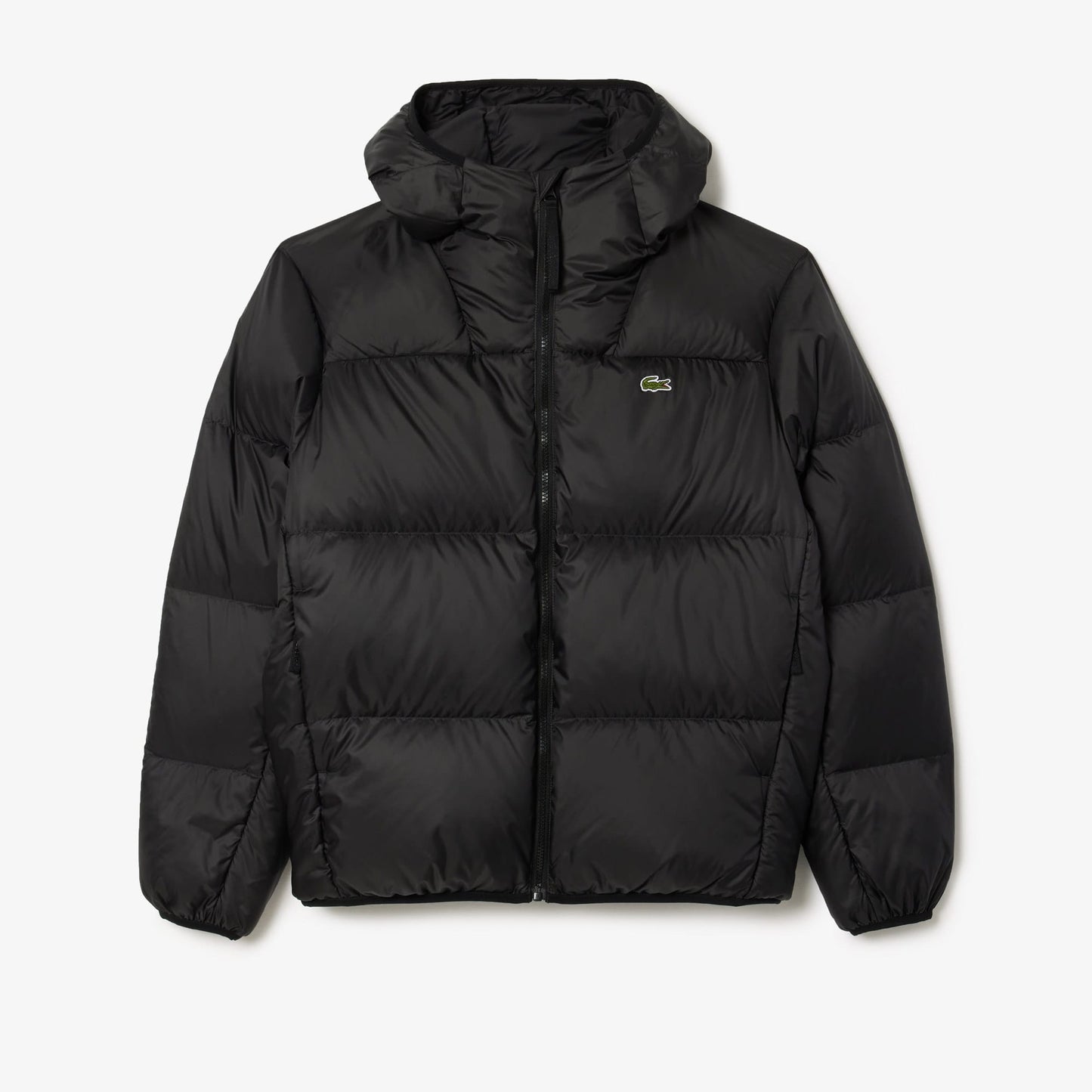 Lacoste Erkek Relaxed Fit Kapüşonlu Siyah Şişme Mont