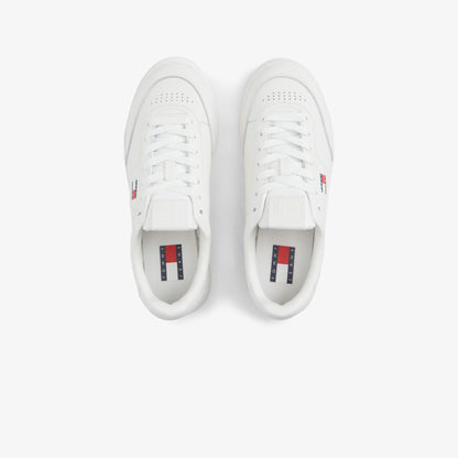 Tommy Hilfiger The Greenwich Edge Leather Kadın Bej Spor Ayakkabı