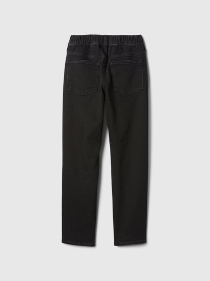 Siyah Pull-on Orijinal Straight Eşofman Altı Jean Pantolon