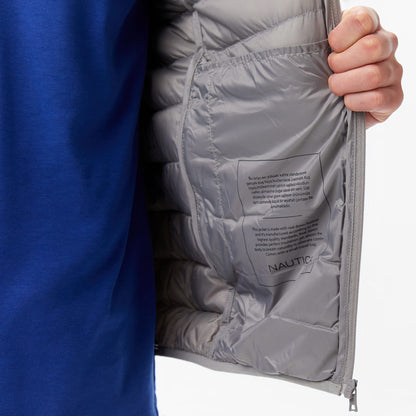 Nautica Erkek Gri Regular Fit Su Itici Kaz Tüyü Yelek