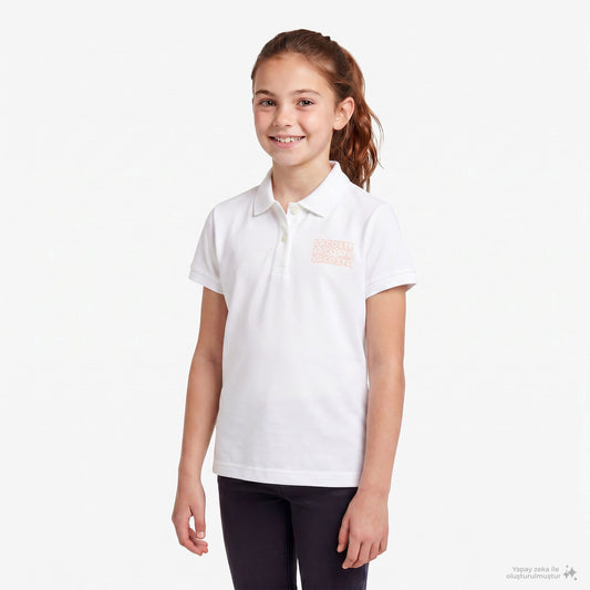 Lacoste Çocuk Baskılı Beyaz Polo