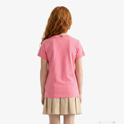 Tommy Hilfiger Mini Corp Çocuk Pembe T-shirt