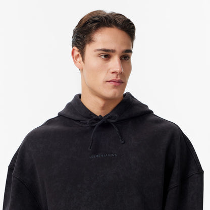Les Benjamins Oversize Fit Erkek Siyah Hoodie